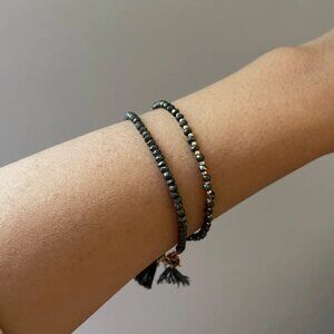 Shashi NYC beaded gem double-wrap bracelet